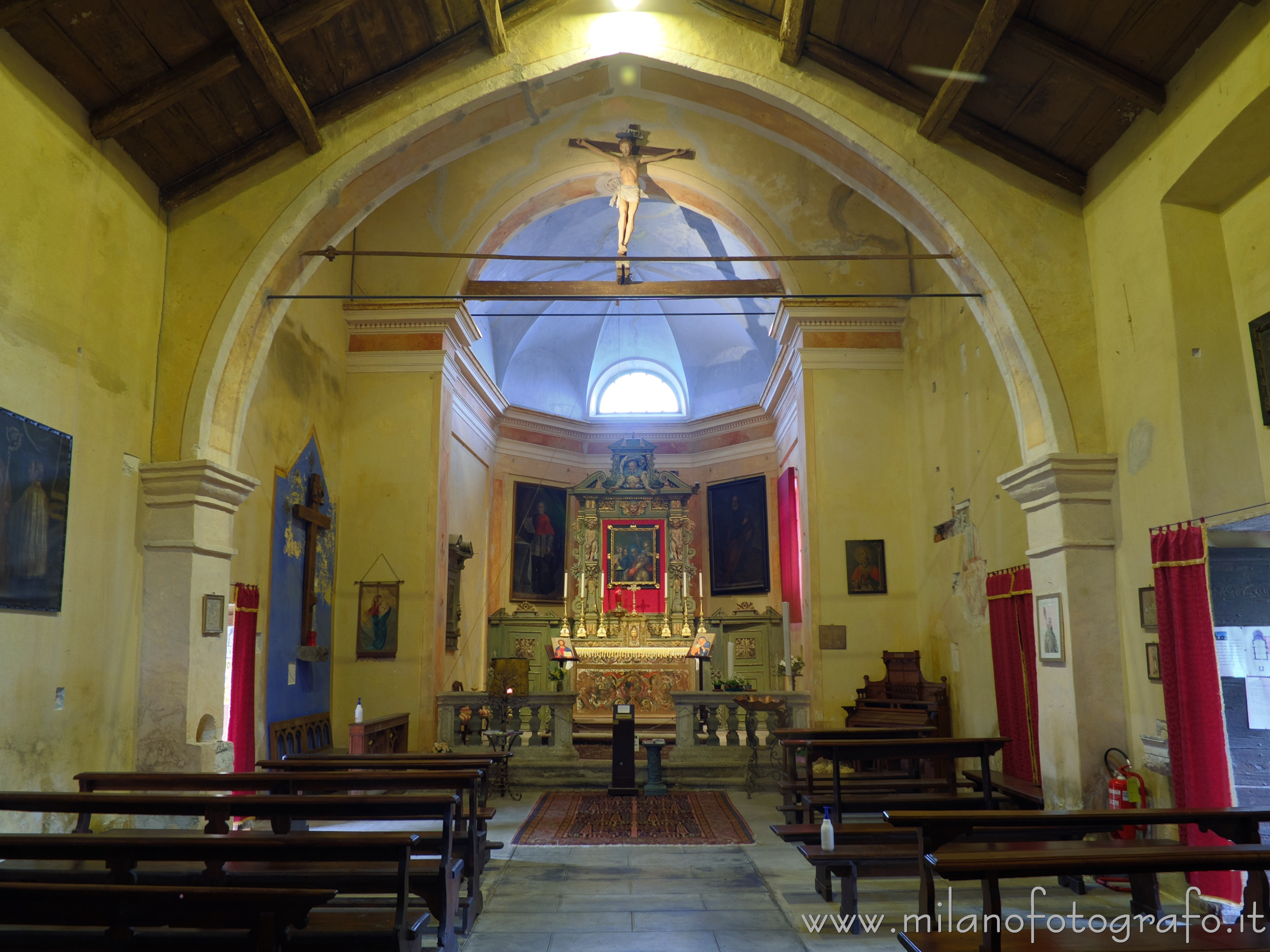 Pella (Novara, Italy) - Interior of the Church of San Filiberto